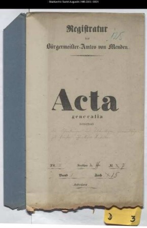 Schenkungen und letztwillige Verfügungen zugunsten öffentlicher Anstalten - generalia -