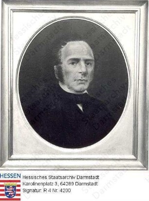 Reh, Theodor (1801-1868) / Porträt, Brustbild in Medaillon