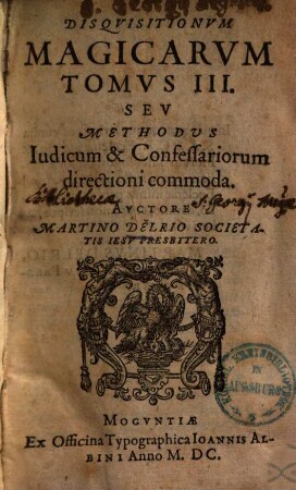 Disquisitionum magicarum libri sex : in tres tomos partiti, 3.