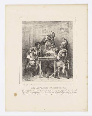 Les Affairs de Belgique, Blatt 6 der Folge "Album pour 1833"