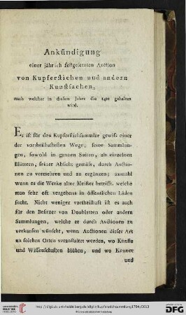 Ankündigung