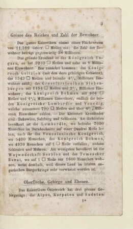 Oberfläche, Gebirge und Ebenen