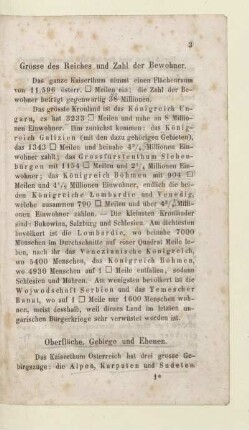 Oberfläche, Gebirge und Ebenen