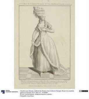 Gallerie des Modes et du Costume Français: Robe à la Levantine garnie en hermine. R.97