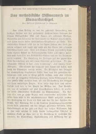 Das methodistische Missionswerk im Bismarckarchipel
