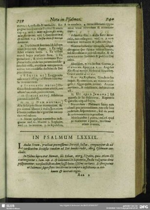 In Psalmum LXXXIX.[i.e. LXXXVIII.] Psalmus LXXXIX. [i.e. LXXXVIII.]