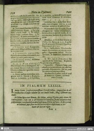 In Psalmum LXXXIX.[i.e. LXXXVIII.] Psalmus LXXXIX. [i.e. LXXXVIII.]