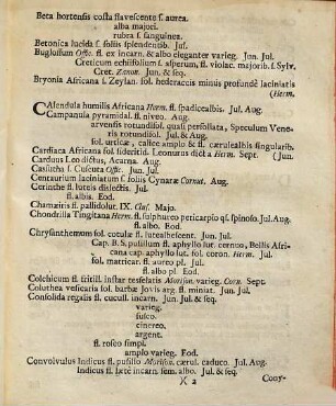Appendix Plantarum Rariorum : Quae Faustis Auspiciis ... Dn. Jodoci Christophori Kress, a Kressenstein ... Ut Et ... Felicis Abbatis Vialis ... Christiani Menzelii ... Pauli Hermanni ... Johannis Böhmii ... Joh. Georgii Volckameri ... Horto Medico Altdorffino post Catalogi editionem per intervalla accesserunt singulari cura Eiusd. ultra XLIV. annos Praefecti Mauricii Hoffmanni ... publice deferentis A.C. MDCXCI.