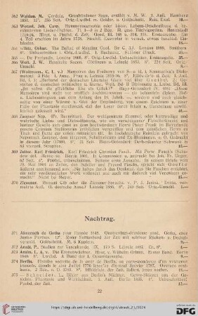 Nachtrag (Nr. 371 - 484)