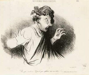 Schauspieler-Karikatur : Schauspieler-Karikatur. Druck (H. Daumier)