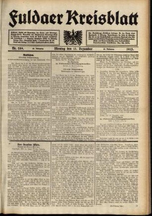 Ausgabe vom Montag, den 15. Dezember 1913.