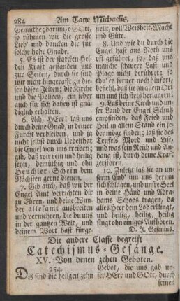 Die andere Classe begreift Catechismus-Gesänge