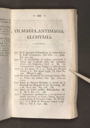 VII. Magia. Antimagia. Alchymia.