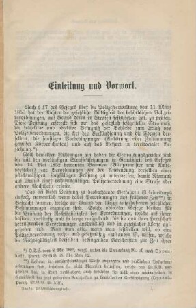 Einleitung und Vorwort.