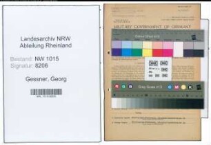Entnazifizierung Georg Gessner , geb. 03.12.1889 (Angestellter)