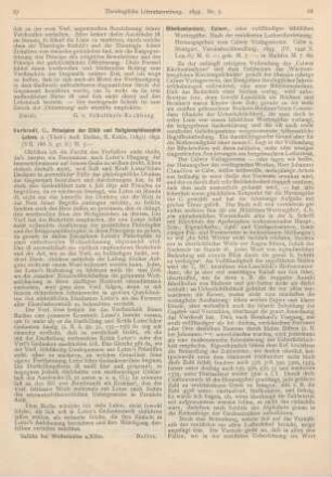 87 [Rezension] Vorbrodt, Gustav, Principien der Ethik und Religionsphilosophie Lotzes. 2. (Titel-)Aufl