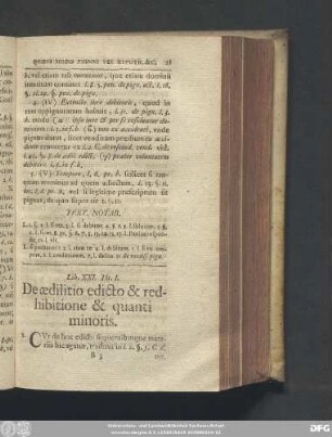 Tit. I. De aedilitio edicto & rehibitione & quanti minoris.
