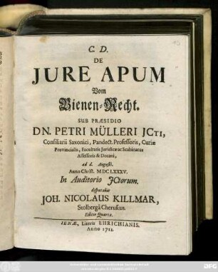 De Jure Apum