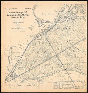 Siedlungsplan Kleinmachnow und Düppel: Übersichtsplan 1:4000 (in 2 Teilen, s.a. Inv.Nr. 20632)