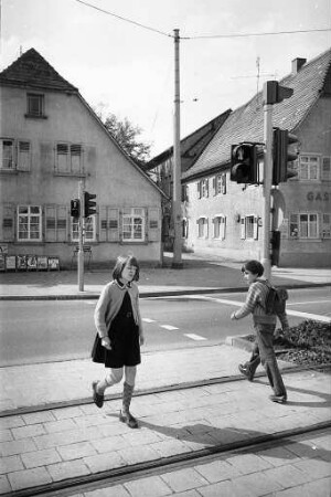 Gefährlicher Fußgängerüberweg Lameystraße/Ecke Hardtstraße.