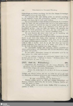 108. [1521, Juni 24. Wittenberg]