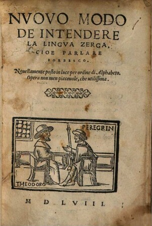 Nuovo Modo de intendere la lingua Zerga