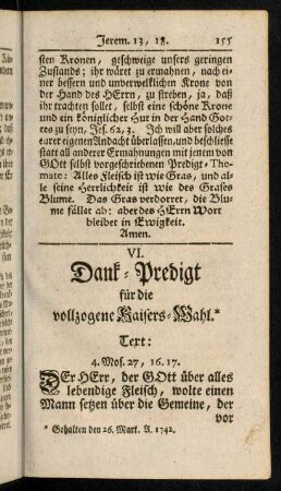155-177, VI. Dank-Predigt
