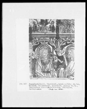 Die Apostel Philippus und Bartholomäus, Bruchstück einer Apostelreihe