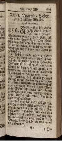 XXVI. Tugend-Lieder zum christlichen Wandel.