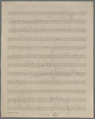 Instrumental pieces, orch, Sketches. Fragments - BSB Mus.ms. 23195 : [caption title:] Allegro vivo