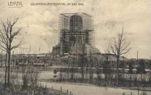 Leipzig: Völkerschlachtdenkmal im Bau 1909