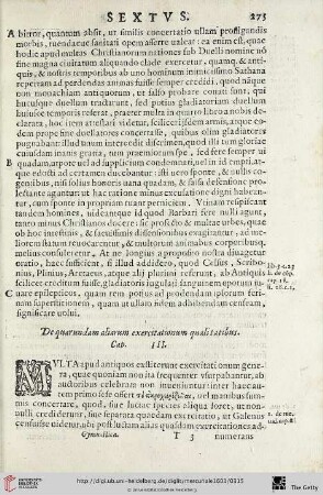 Cap. III.: De quarundam aliarum exercitationum qualitatibus