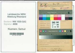 Entnazifizierung Gertrud Klusmann , geb. 17.01.1891 ()