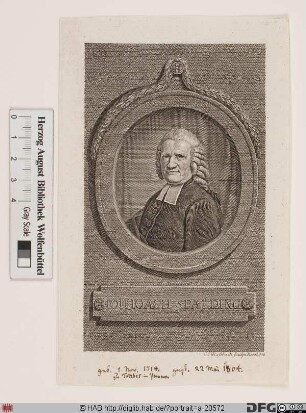 Bildnis Johann Joachim Spalding