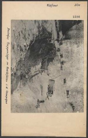 Deutsches Truppenlager im Kreidefelsen i.d. Champagne