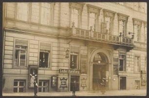 Ansichtskarte Lederhandlung, Oranienstraße