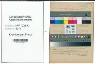 Entnazifizierung Franz Krumtuenger , geb. 30.06.1920 ()