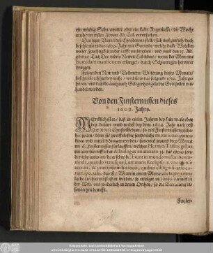 Von den Finsternussen dieses 1609. Jahrs.