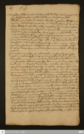 Brief von Heinrich XXIII. v. Reuß-Lobenstein an [die Geistlichkeit von Lobenstein].