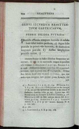 Genus Secundum Remittentium Gastricarum.