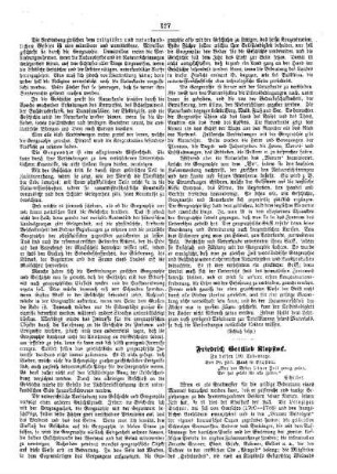 Friedrich Gottlieb Klopstock : zu dessen 100. Todestage