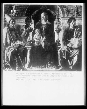 Madonna zwischen den Heiligen Petronius und Johannes