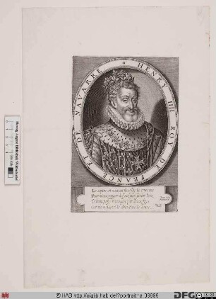 Bildnis Heinrich (Henri) IV., König von Frankreich und Navarra (reg. 1589-1610)
