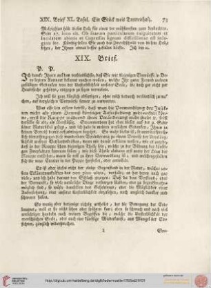 XIX. Brief