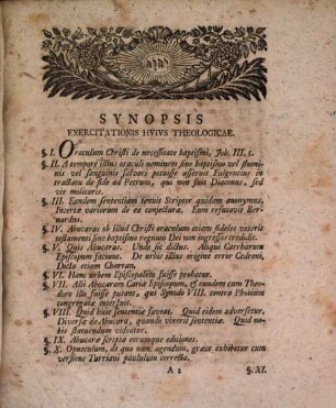 Commentatio theol. ad Th. Abucarae opusculum de baptismo fidelium ante Christi adventum defunctorum per aquam, quae ex eius latere profluxit