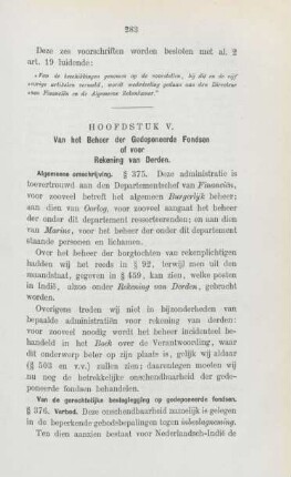 Hoofdstuk V. Van het beheer der gedeponeerde fondsen of voor rekening van derden
