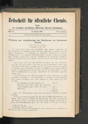 Heft II. 30. Januar 1901.
