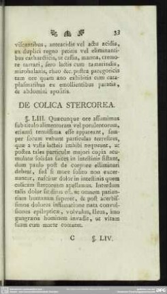 De Colica Stercorea