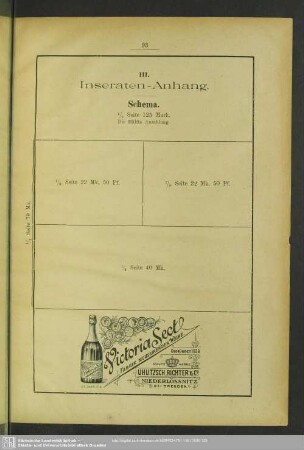III. [Theil.] Inseraten-Anhang