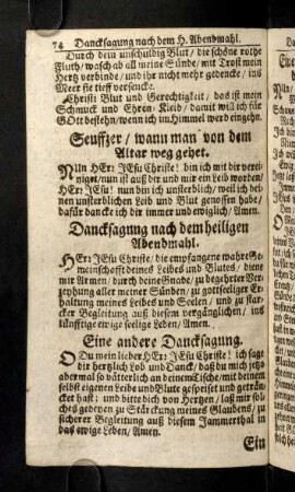74-93, Dancksagung nach dem heiligen Abendmahl